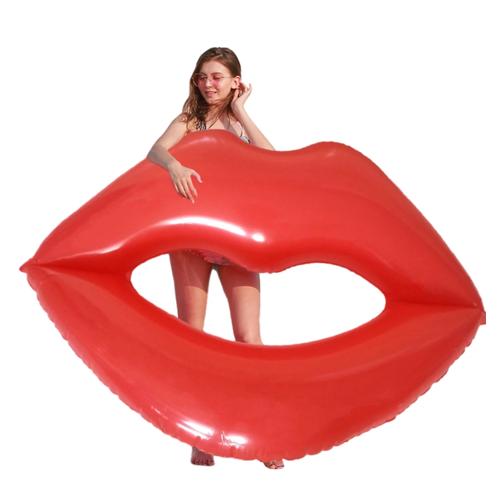 Adults Swimming Ring Lip Shape Inflatable Pool Float Swimming Tube