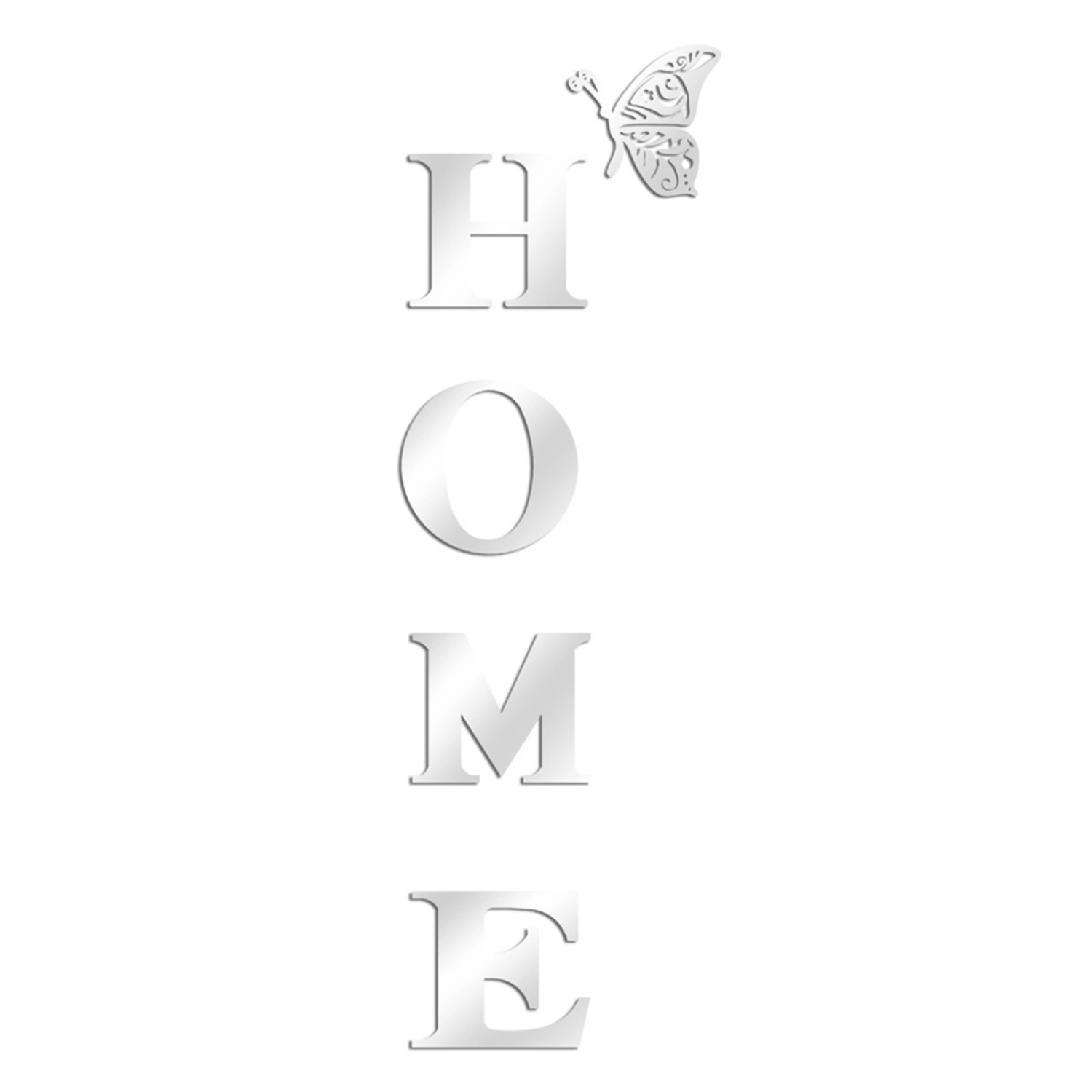 Home Sign Letter Wall Decor Acrylic Mirror Wall Stickers 3D Decals