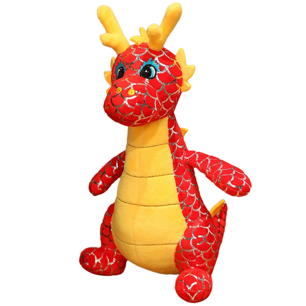 Dragon Plush Toy, Cute 3D Horn Dragon Stuffed Animal Toys Plush Doll