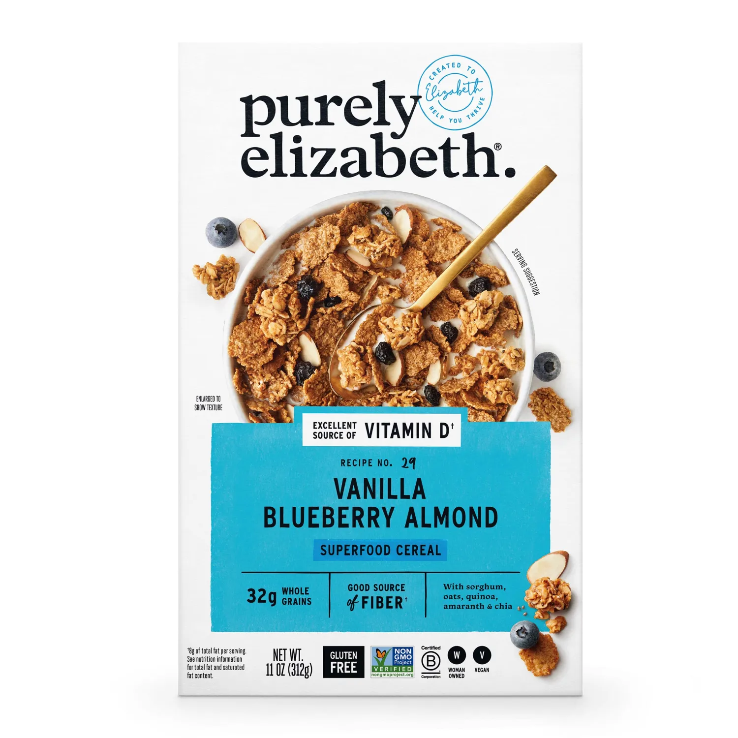 Purely Elizabeth Cereal Vnlla Blbry Almnd 11 OZ