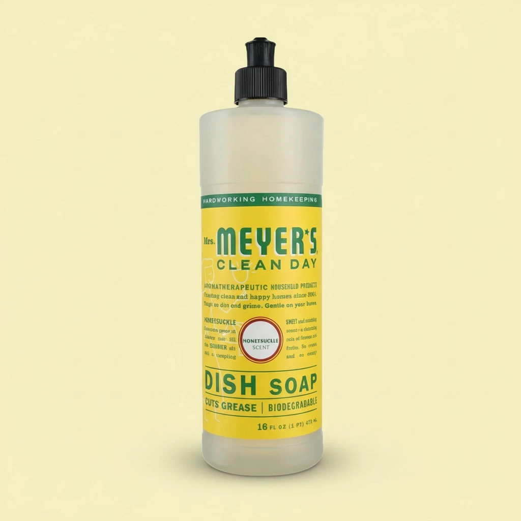 Mrs Meyers 17423 16 Oz Honeysuckle Liquid Dish Soap