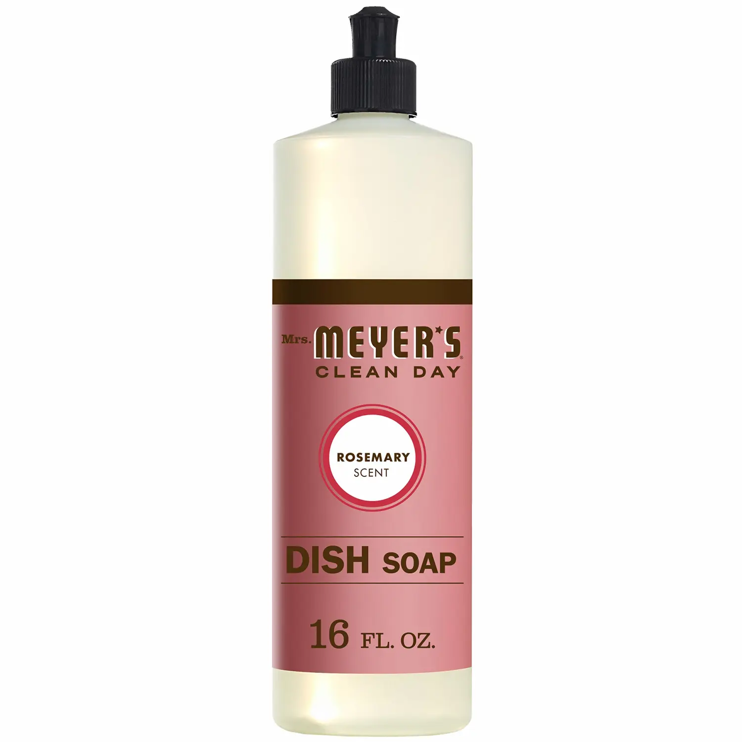 MRS. MEYER'S CLEAN DAY Liquid Dish Soap, Biodegradable Formula, Rosemary, 16 fl. oz