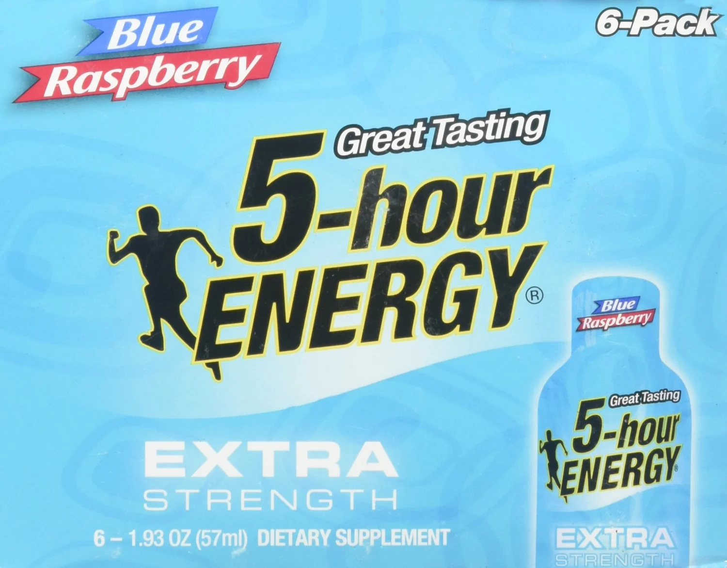 5 Hour Energy Extra Strength Blue Raspberry - Pack of 6