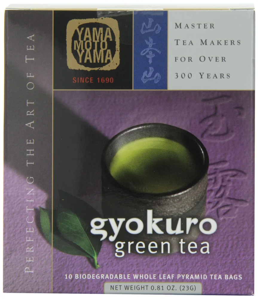 Yamamotoyama Gyokuro Pyramid Green Tea Bag, 10 ct. Box (Pack of 2)