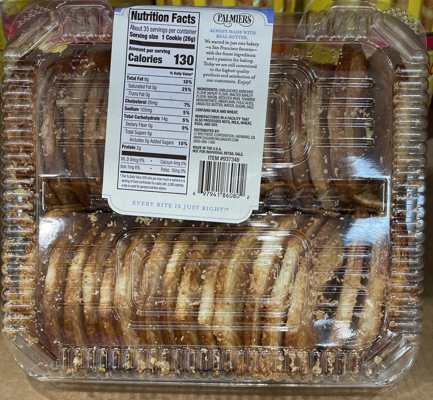 Generic Sugar Bowl Bakery Petite Palmiers ~ French Style Favorite Cookies 2 LB ~ 32oz (Pack of 1)