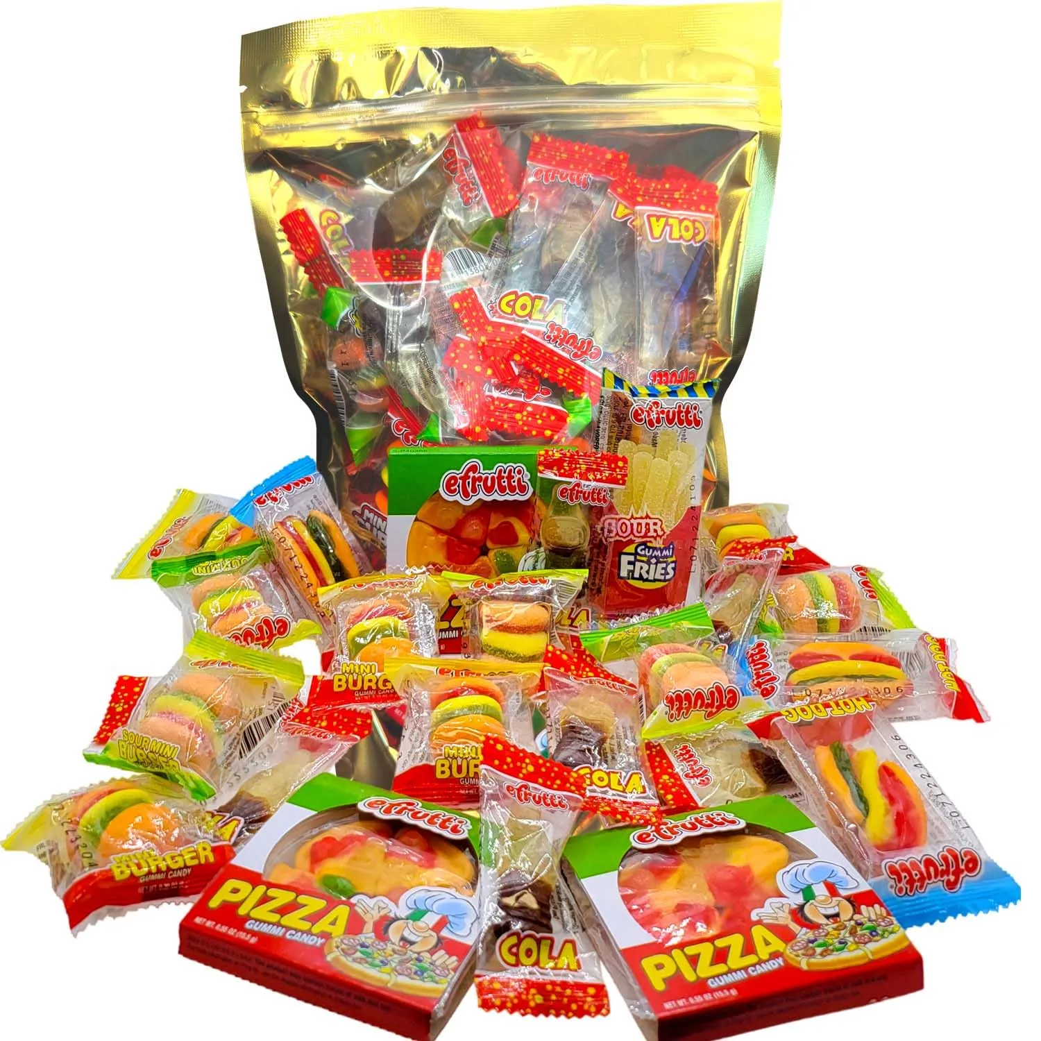 eFrutti Gummi Candy Variety Lunch Party Gift Set | Fat Free Food | Gluten Free | Nut Free | Not GE | Great for Parties, Gifts and Family Time (Collection 1 - Lunch Party Bag)