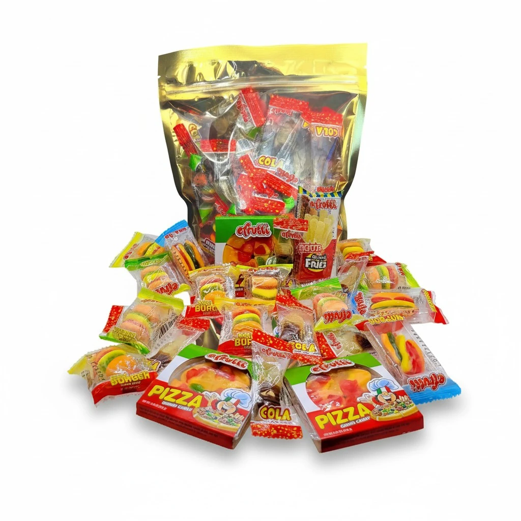 eFrutti Gummi Candy Variety Lunch Party Gift Set | Fat Free Food | Gluten Free | Nut Free | Not GE | Great for Parties, Gifts and Family Time (Collection 1 - Lunch Party Bag)