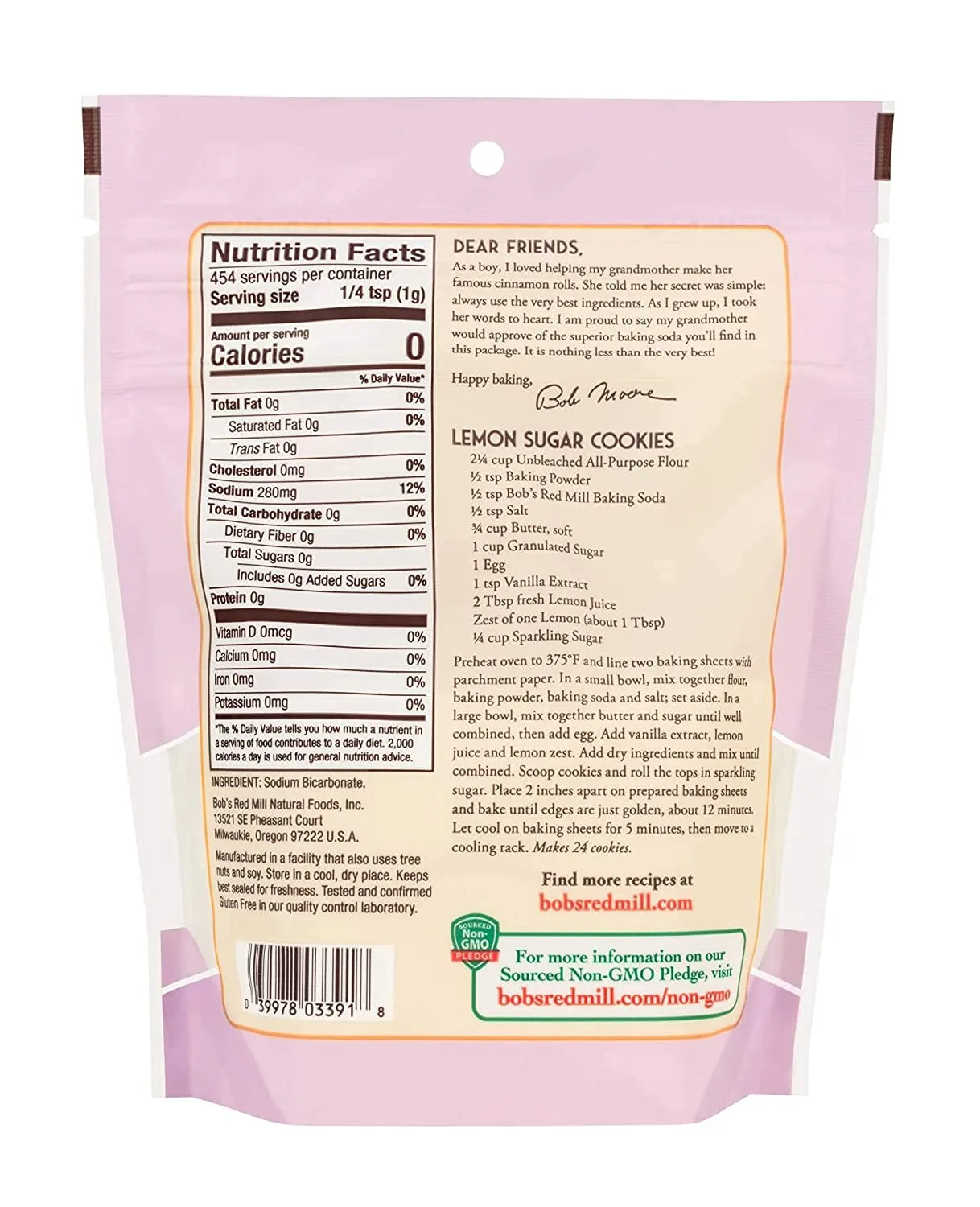 Bob's Red Mill Baking Soda, 16 Oz (Pack of 2)