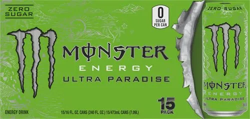 Monster Energy Ultra Paradise, Sugar Free Energy Drink, 16 Ounce (Pack of 15)