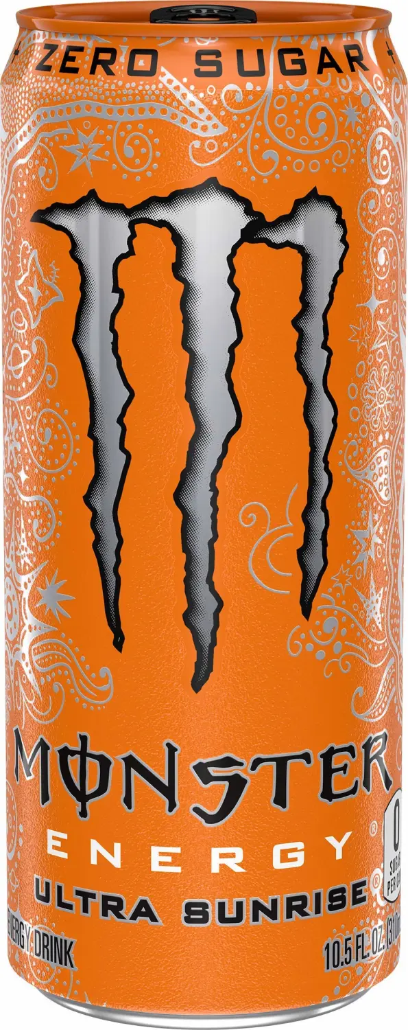 Monster Energy Ultra Sunrise, Sugar Free Energy Drink, 10.5 Ounce (Pack of 12)