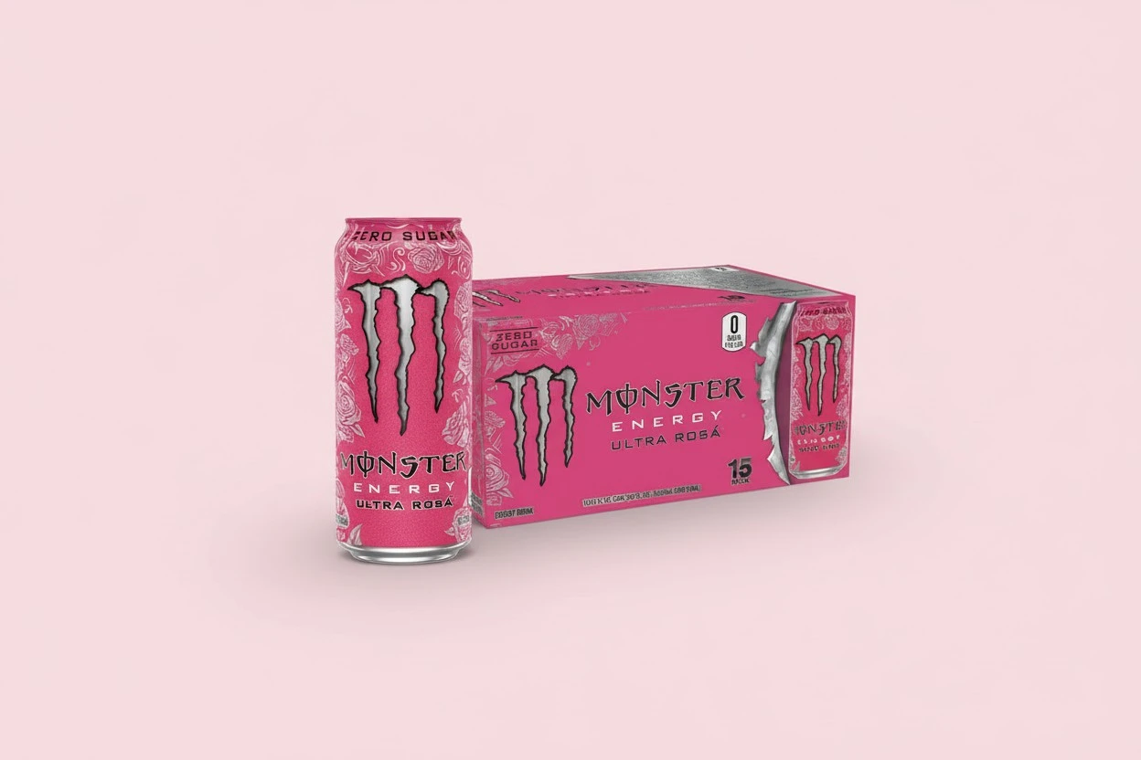 Monster Energy Ultra Rosa, Sugar Free Energy Drink, 16 Ounce (Pack of 15)