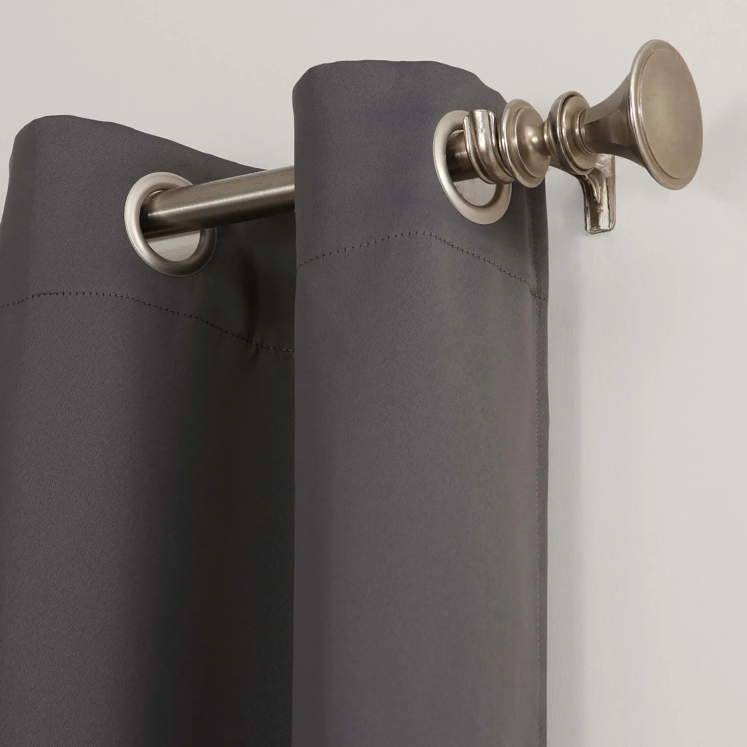 Sun Zero Easton Energy Saving Blackout Grommet Curtain Panel, 40" x 84", Charcoal