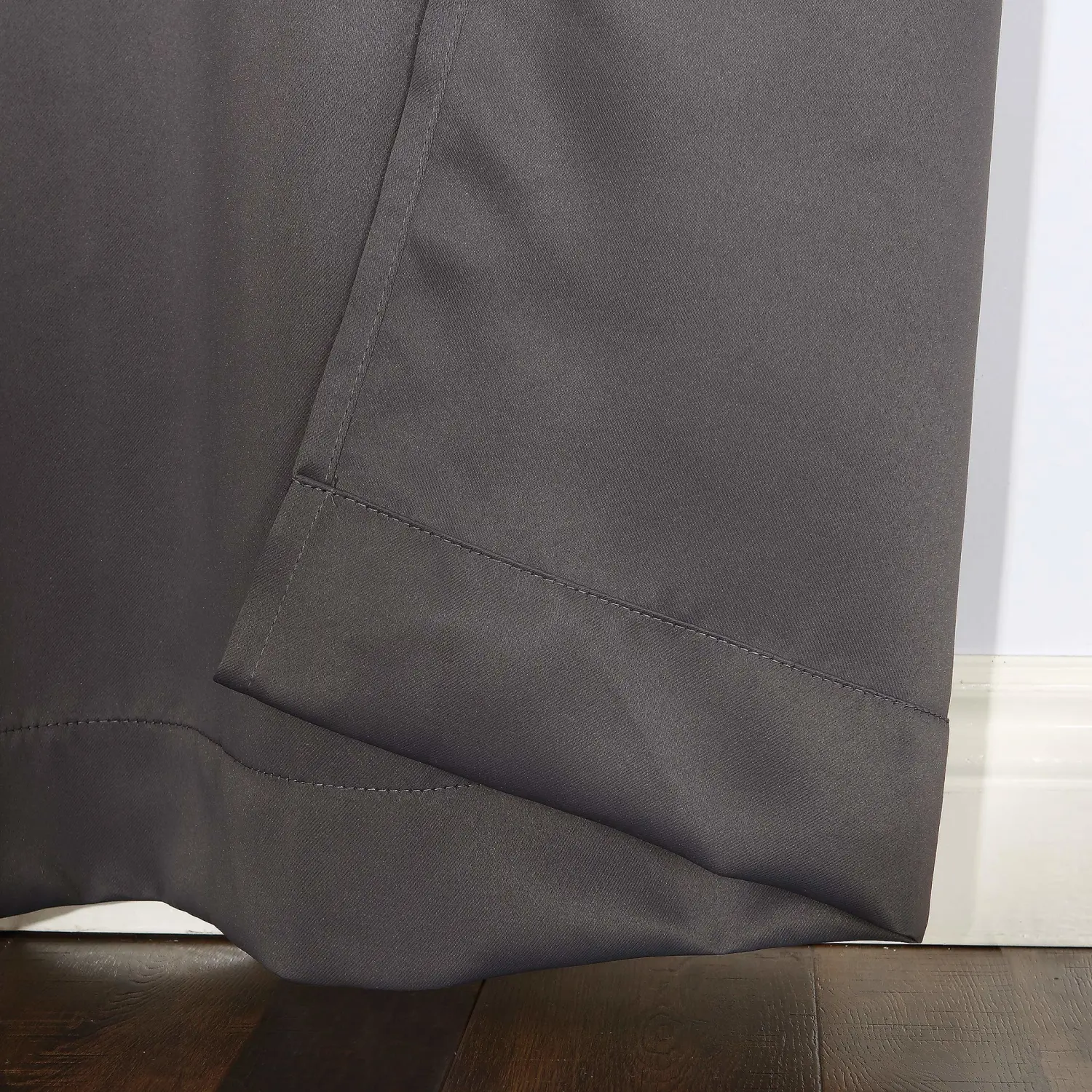 Sun Zero Easton Energy Saving Blackout Grommet Curtain Panel, 40" x 84", Charcoal
