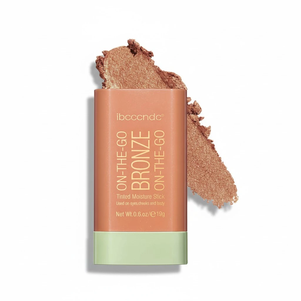 Cream Bronzer Stick,Contour Stick Facial Contouring Stick,Long Lasting Highlighter Waterproof Highlight Makeup,Buildable Shimmer Sparkle Face Bronzer Face Shaping,03 Rich Glow