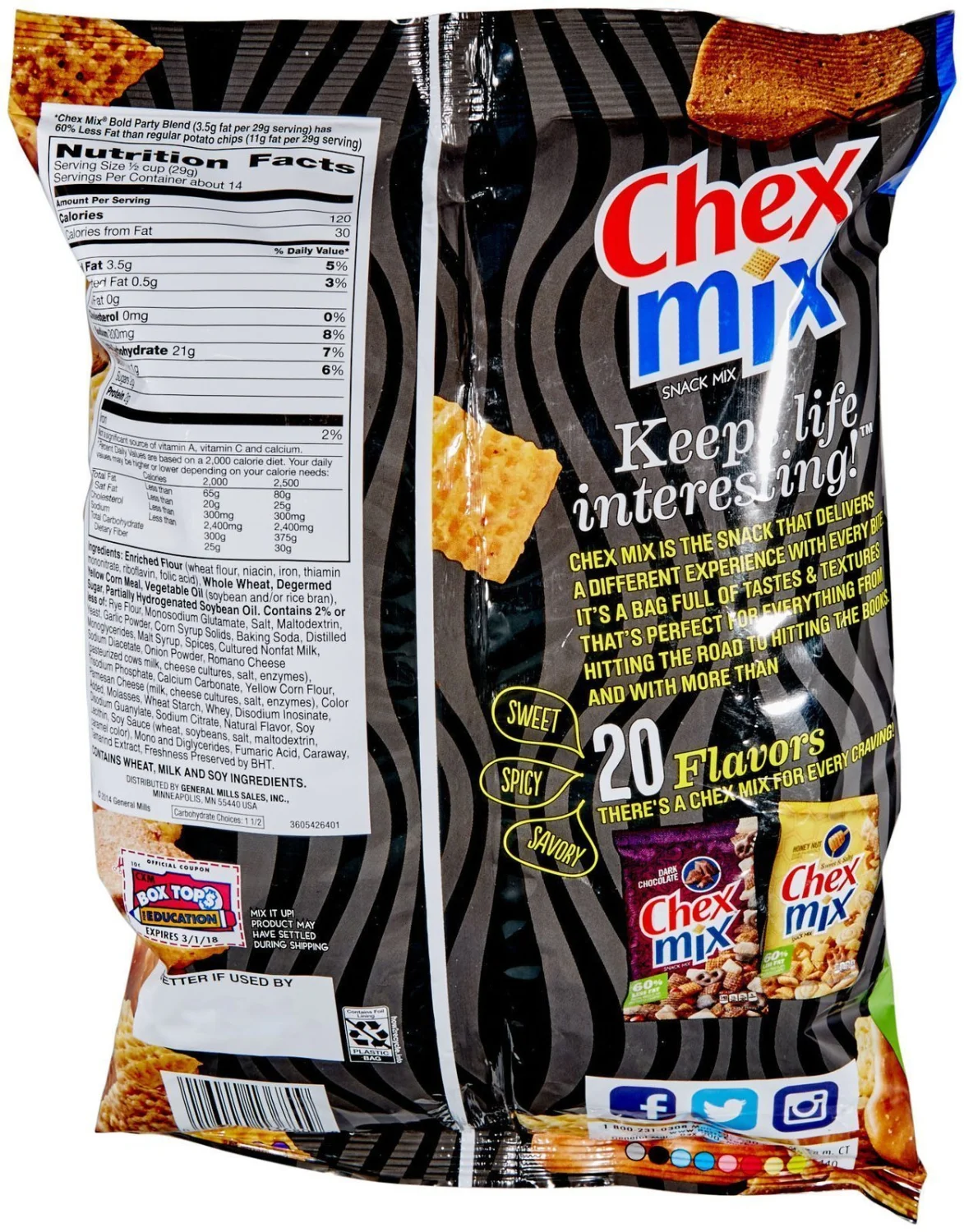 Chex Mix Mixed Chips - Bold Party Blend - 15 oz