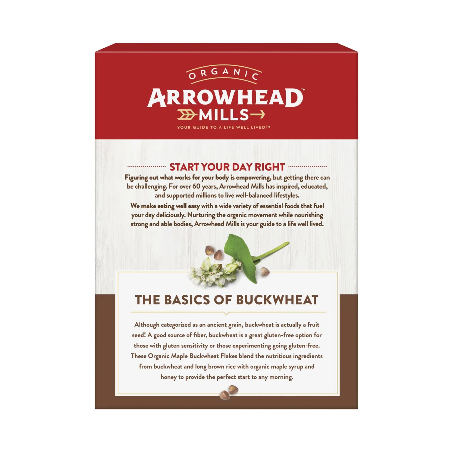 Arrowhead Mills Organic Gluten-Free Cereal, Maple Buckwheat Flakes, 10 oz. Box (Pack of 6)