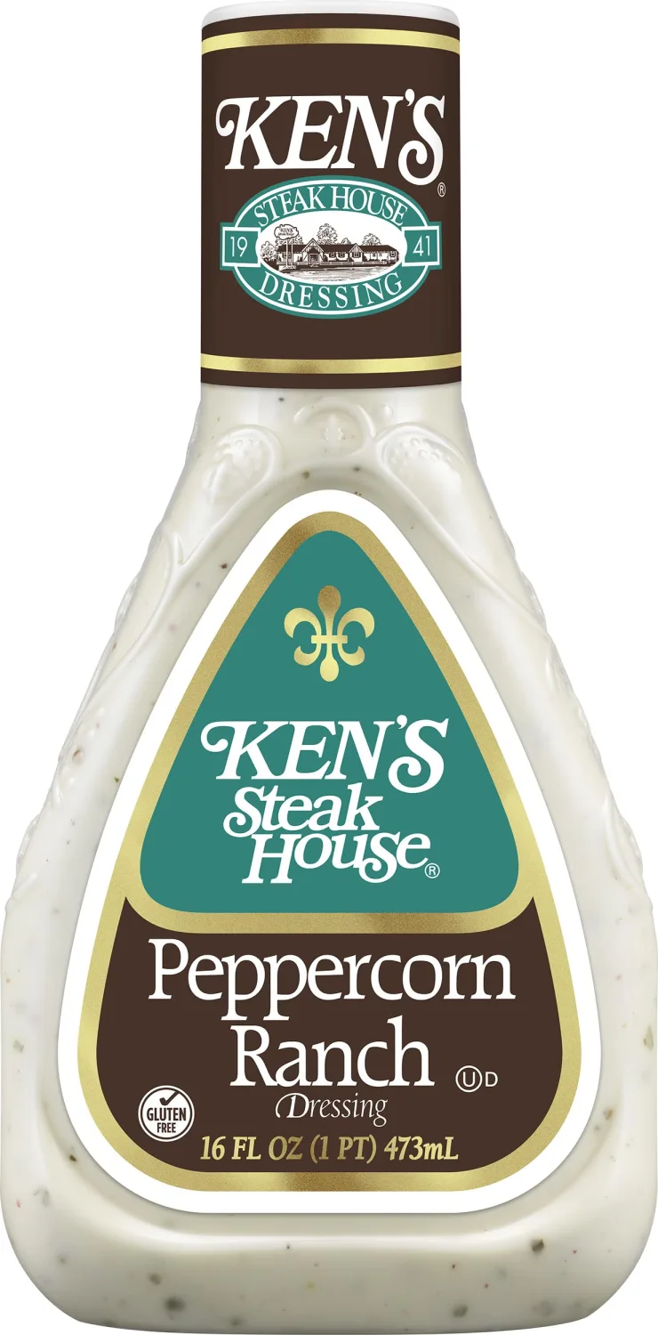 Ken's Steak House Peppercorn Ranch Dressing (Peppercorn Ranch, 16 Fl Oz, Pack of 2)