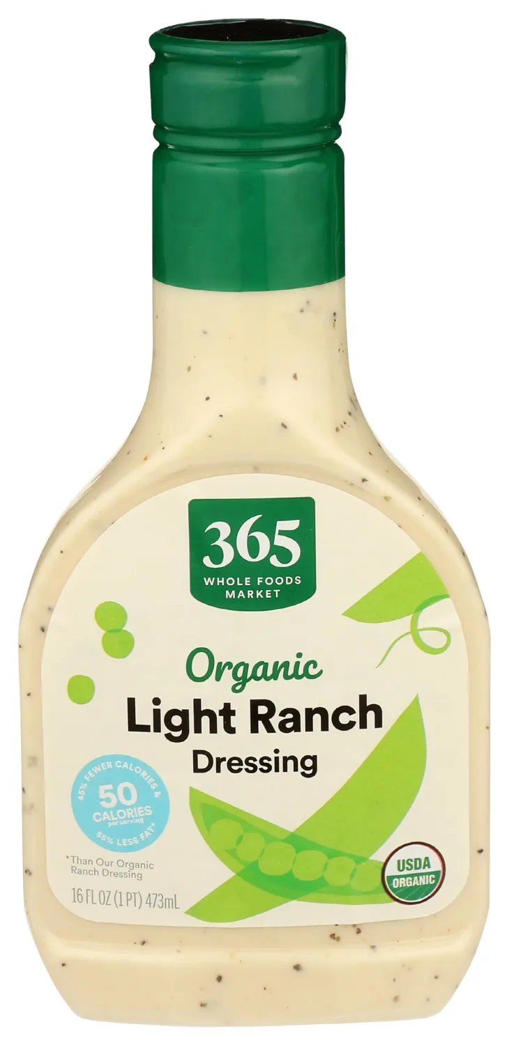 365 by Whole Foods Market, Dressing Ranch Light Organic, 16 Fl Oz