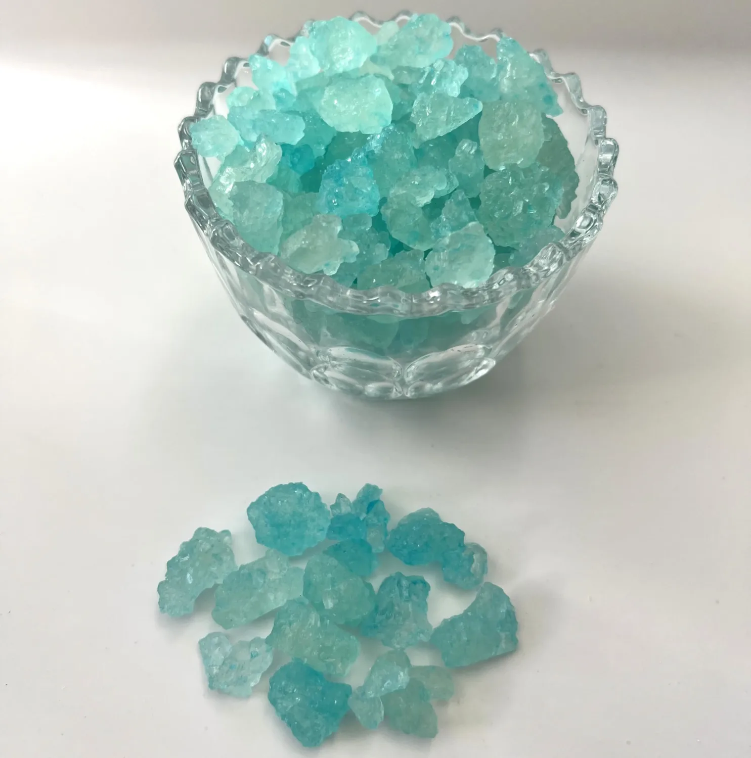 SweetGlob Old Fashioned Large Rock Sugar Candy Gems, Lump Sugar Rock Crystals (Cotton Candy, 1 Pound)