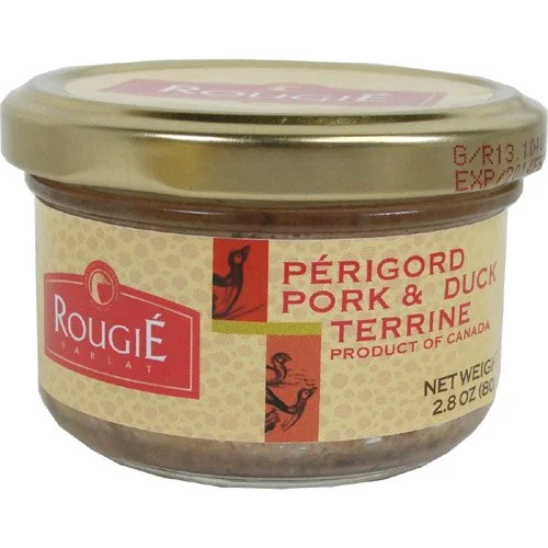 Rougie Terrine du Periogord with 20% Duck Foie Gras Product of Canada 80 gram 2.80 oz, Twelve