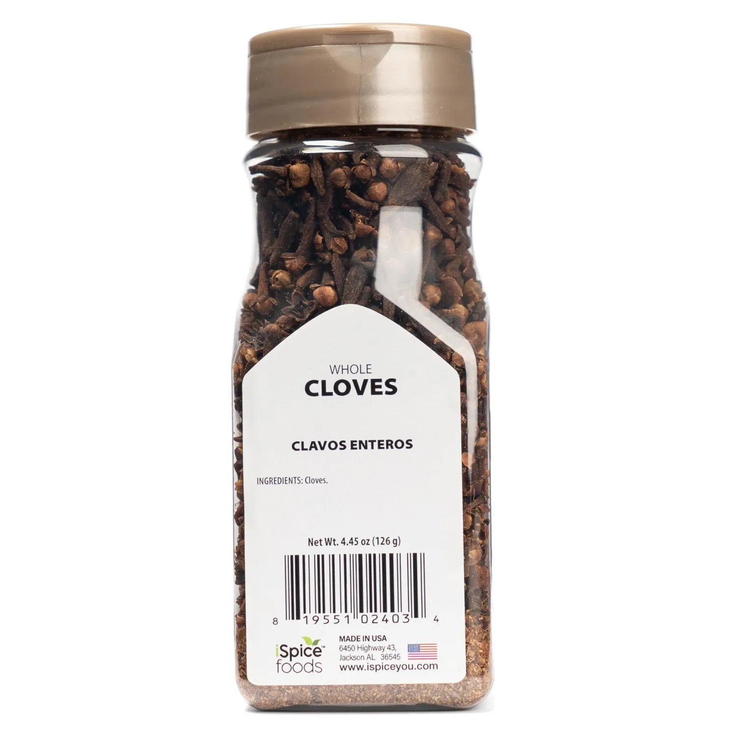 iSpice PREMIUM WHOLE CLOVES | Pure and Fresh |Essential Kitchen Herbs | 4.45oz (126g)