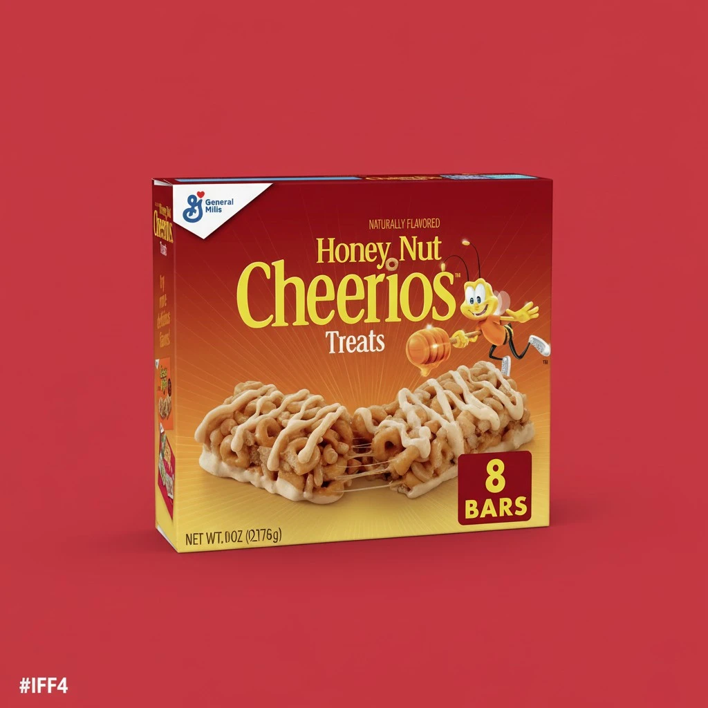 Honey Nut Cheerios Breakfast Cereal Treat Bars, Snack Bars, 8 ct