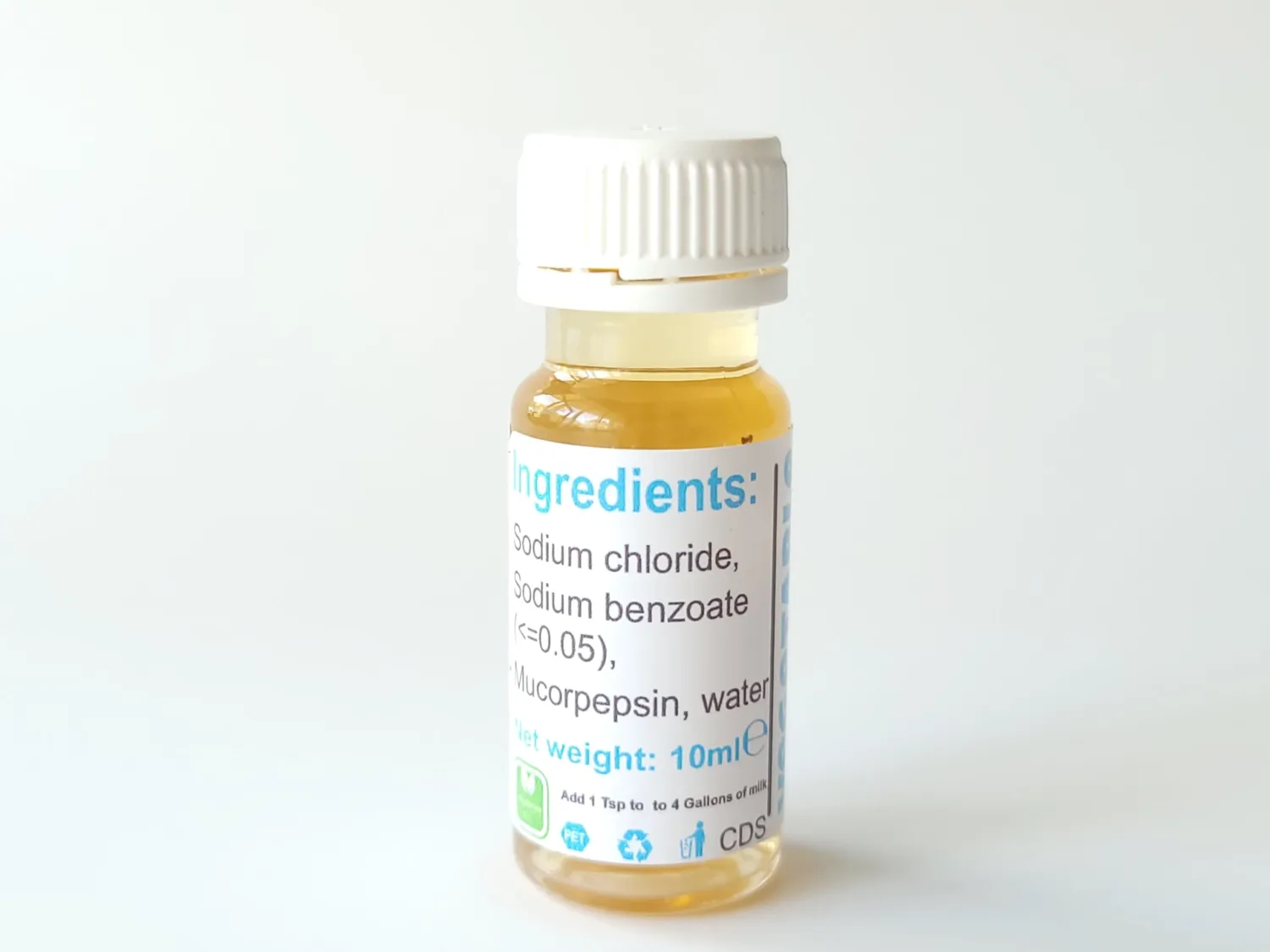 Vegetal Rennet Microbial 10ml - Cheese Coagulant