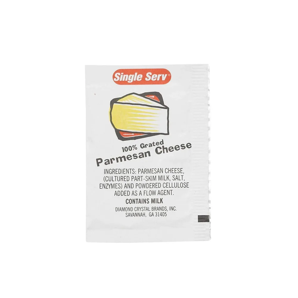 Single Serv Parmesan Cheese Packets, 3.5 Gram -- 200 per case.