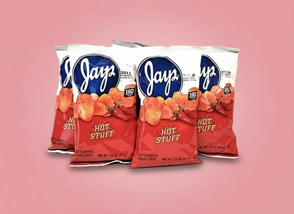 Jay's Hot Stuff 10 Pack 1.25 oz Hot Flavored Potato Chips