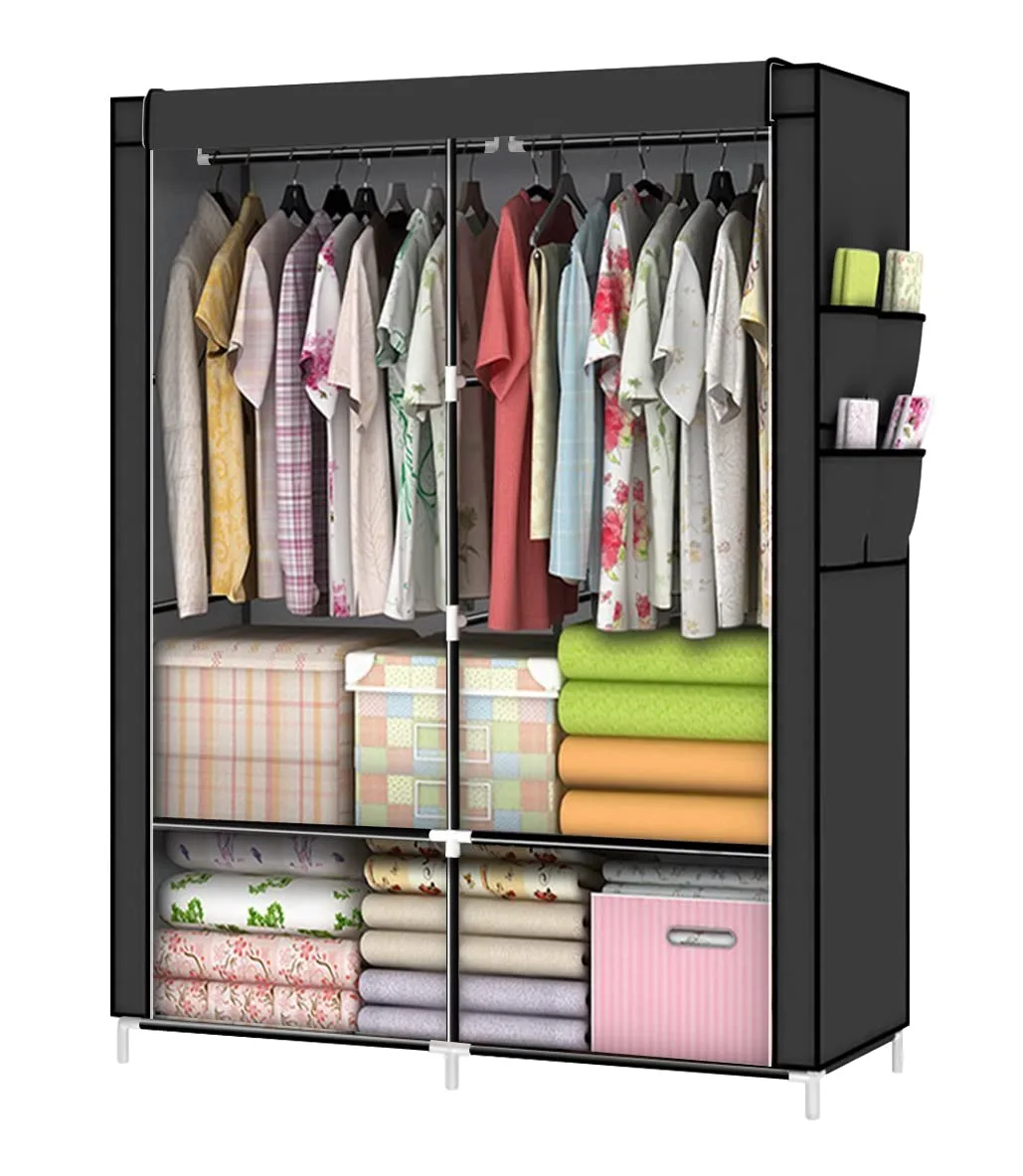 Wardrobe Storage Closet Clothes Portable Wardrobe Storage Closet Portable Closet Organizer Portable Closets Wardrobe Closet Organizer Shelf Wardrobe Clothes Organizer Standing Closet Black