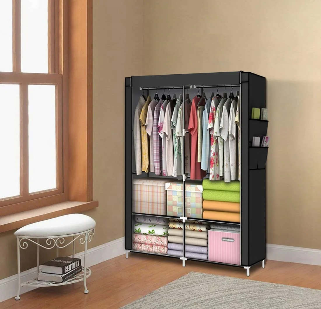 Wardrobe Storage Closet Clothes Portable Wardrobe Storage Closet Portable Closet Organizer Portable Closets Wardrobe Closet Organizer Shelf Wardrobe Clothes Organizer Standing Closet Black