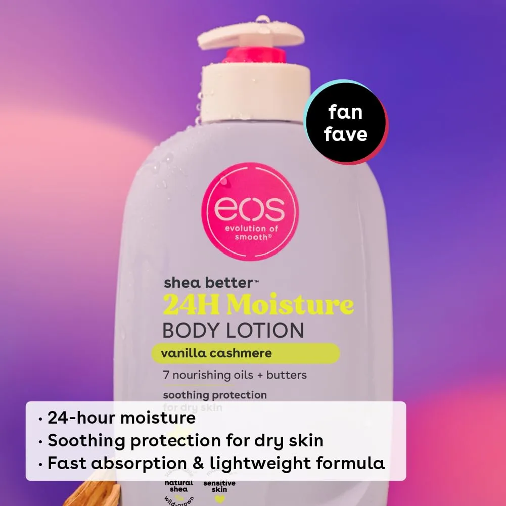 eos Shea Better Body Lotion Set- Vanilla Cashmere + Fresh & Cozy, 16 fl oz, 2-Pack