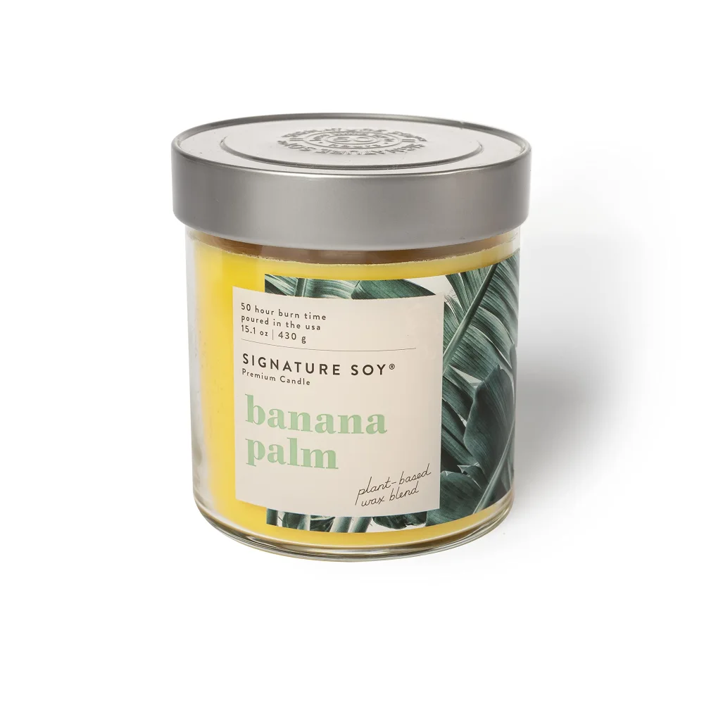 Lidded Banana Palm Scented Candle