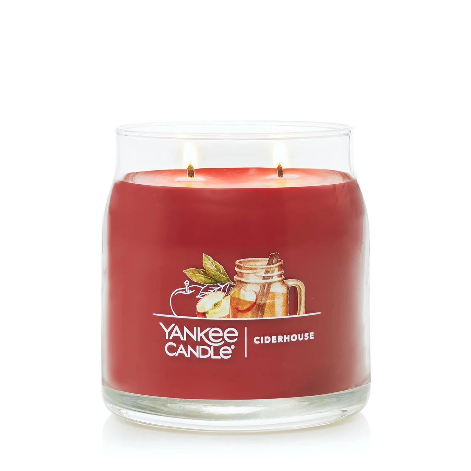 Yankee Candle Ciderhouse Scented, Signature 13oz Medium Jar 2-Wick Candle, Over 35 Hours of Burn Time