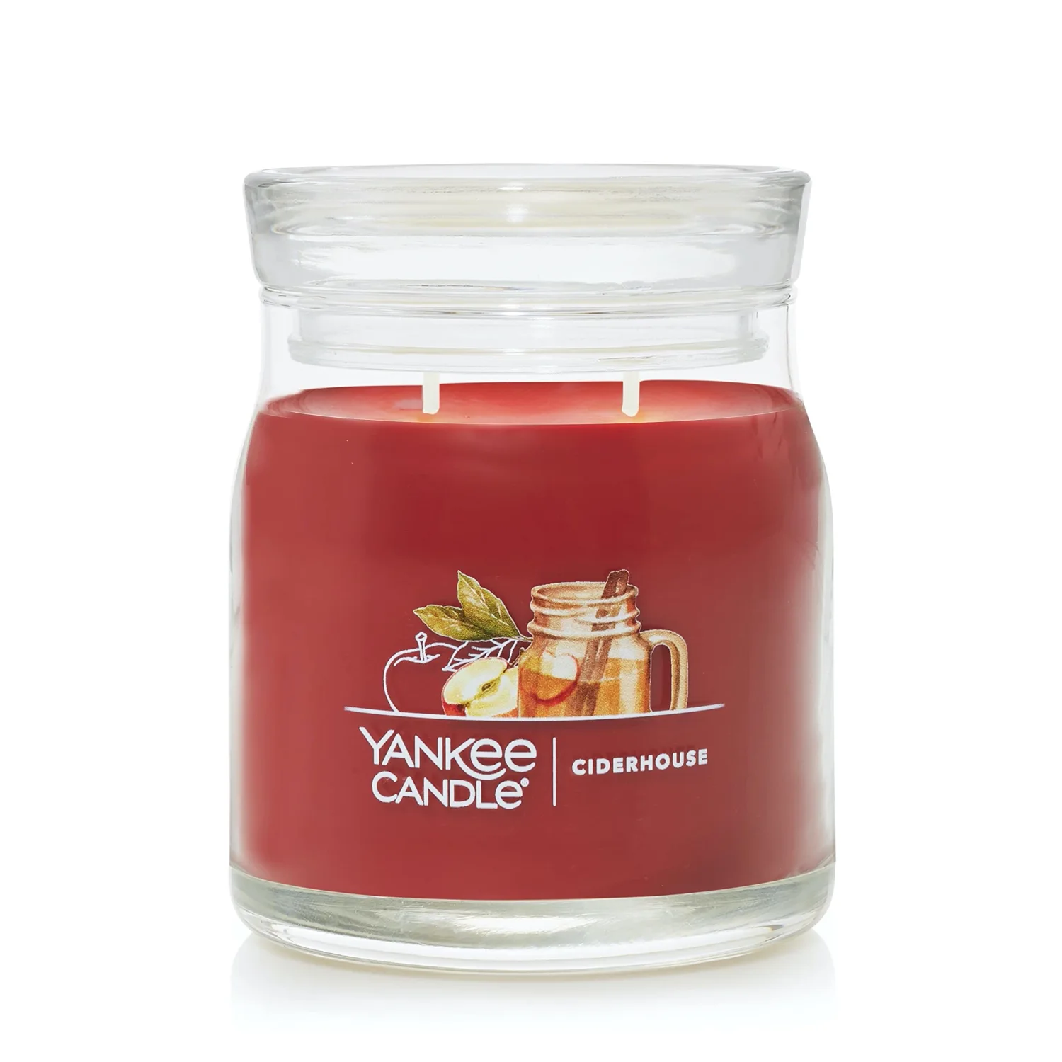 Yankee Candle Ciderhouse Scented, Signature 13oz Medium Jar 2-Wick Candle, Over 35 Hours of Burn Time