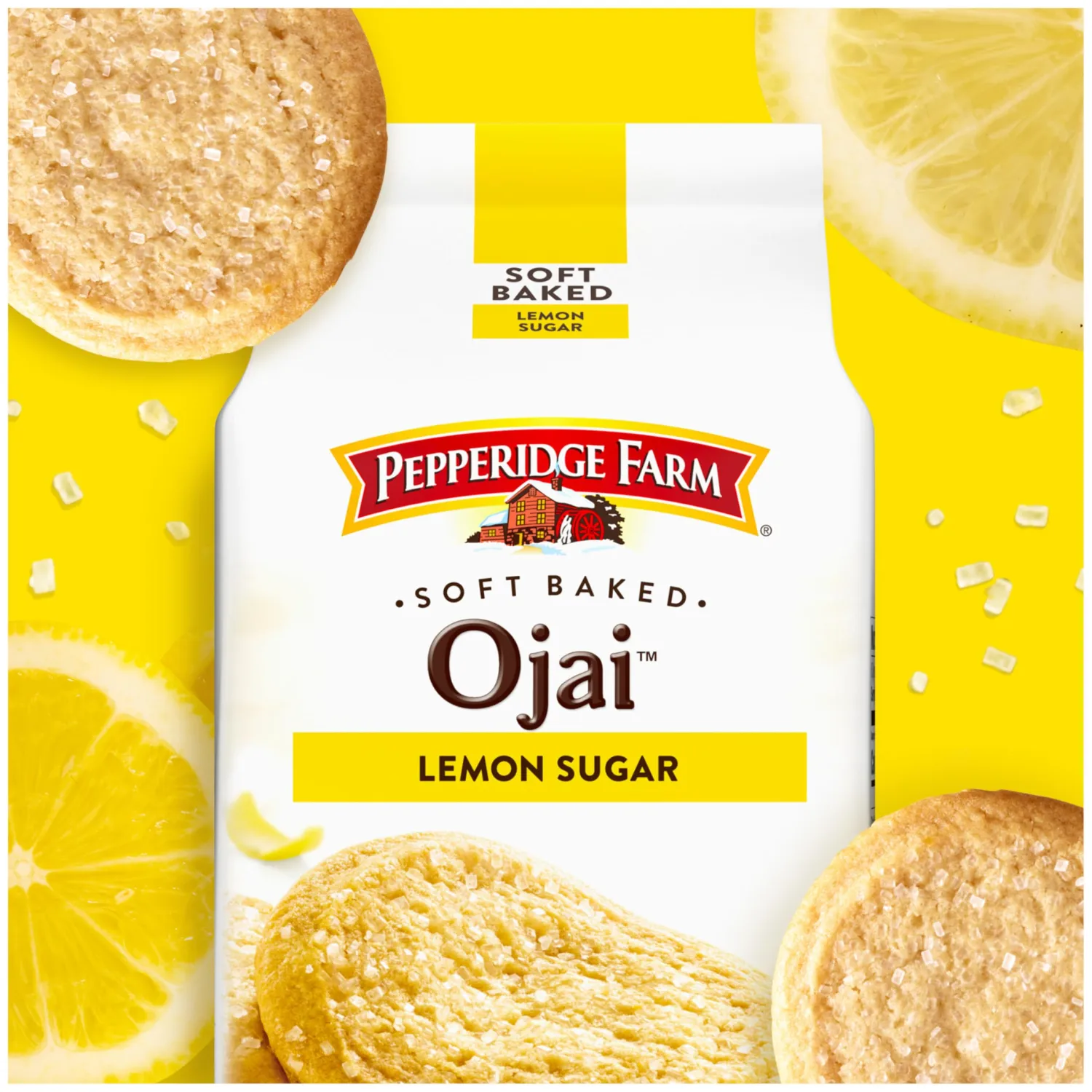 Pepperidge Farm Soft Baked Ojai Lemon Sugar Cookies, 8.6 Oz Bag (8 Cookies)