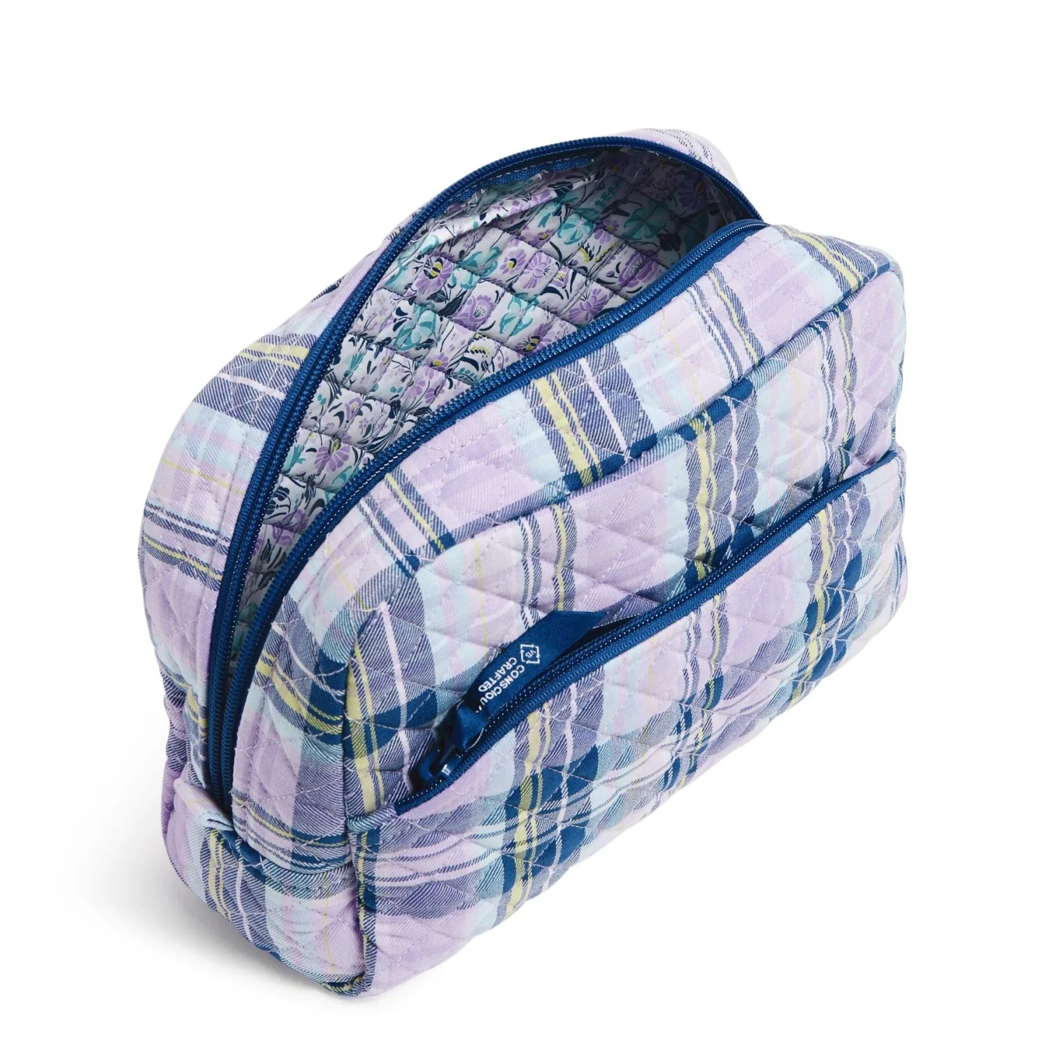 Vera Bradley Women's Cotton Large Cosmetic Makeup Organizer Bag