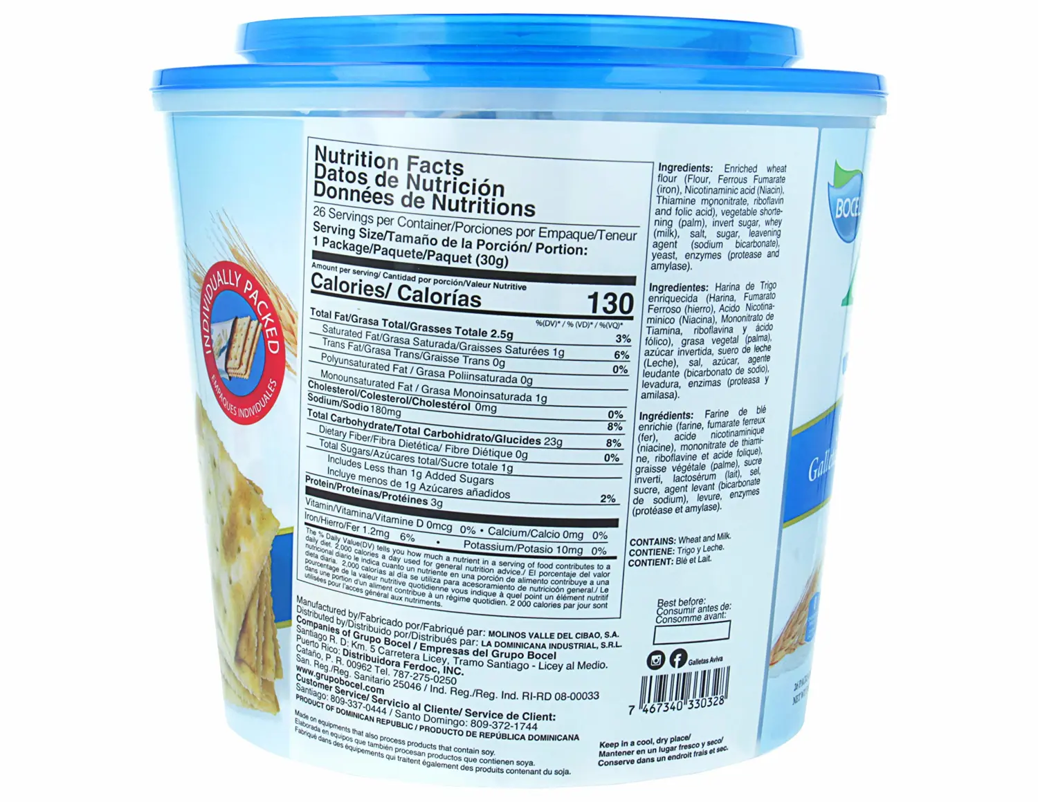 Aviva Soda Crackers 27.5 oz.