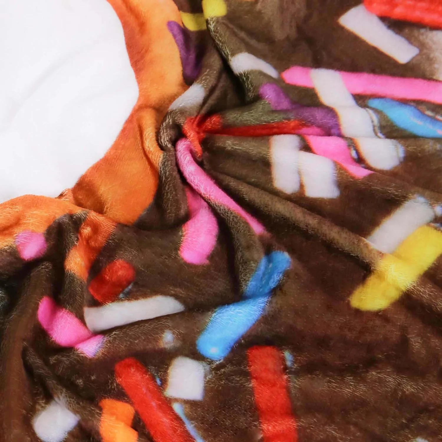 Realistic Chocolate donut Blanket for Adults and Kids, 290 GSM Double Sided Funny Realistic Food Blanket, Novelty Super Soft Flannel Throw Blankets, 60 inch