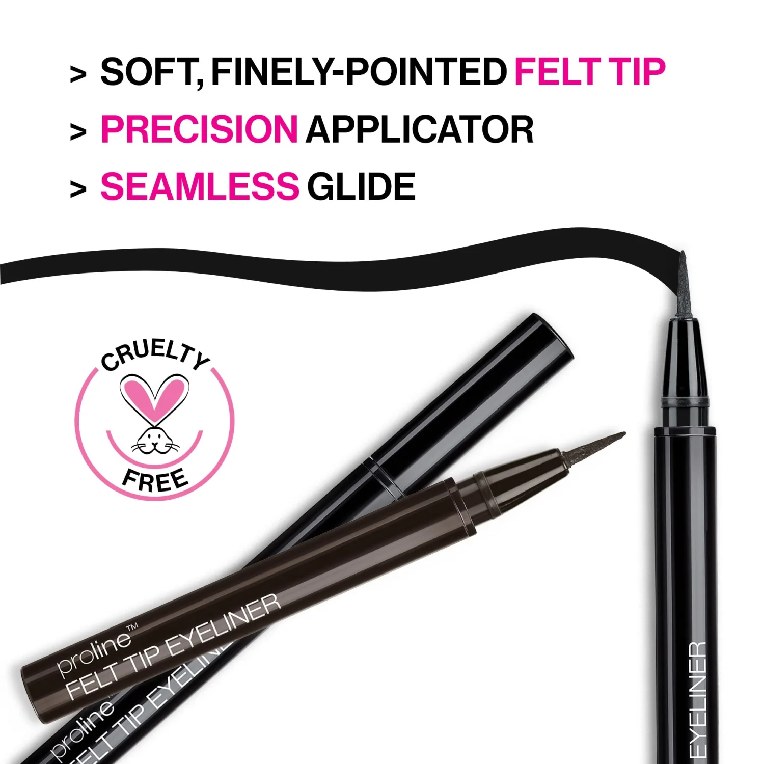 wet n wild Proline Felt Tip Eyeliner Dark Brown,.017z