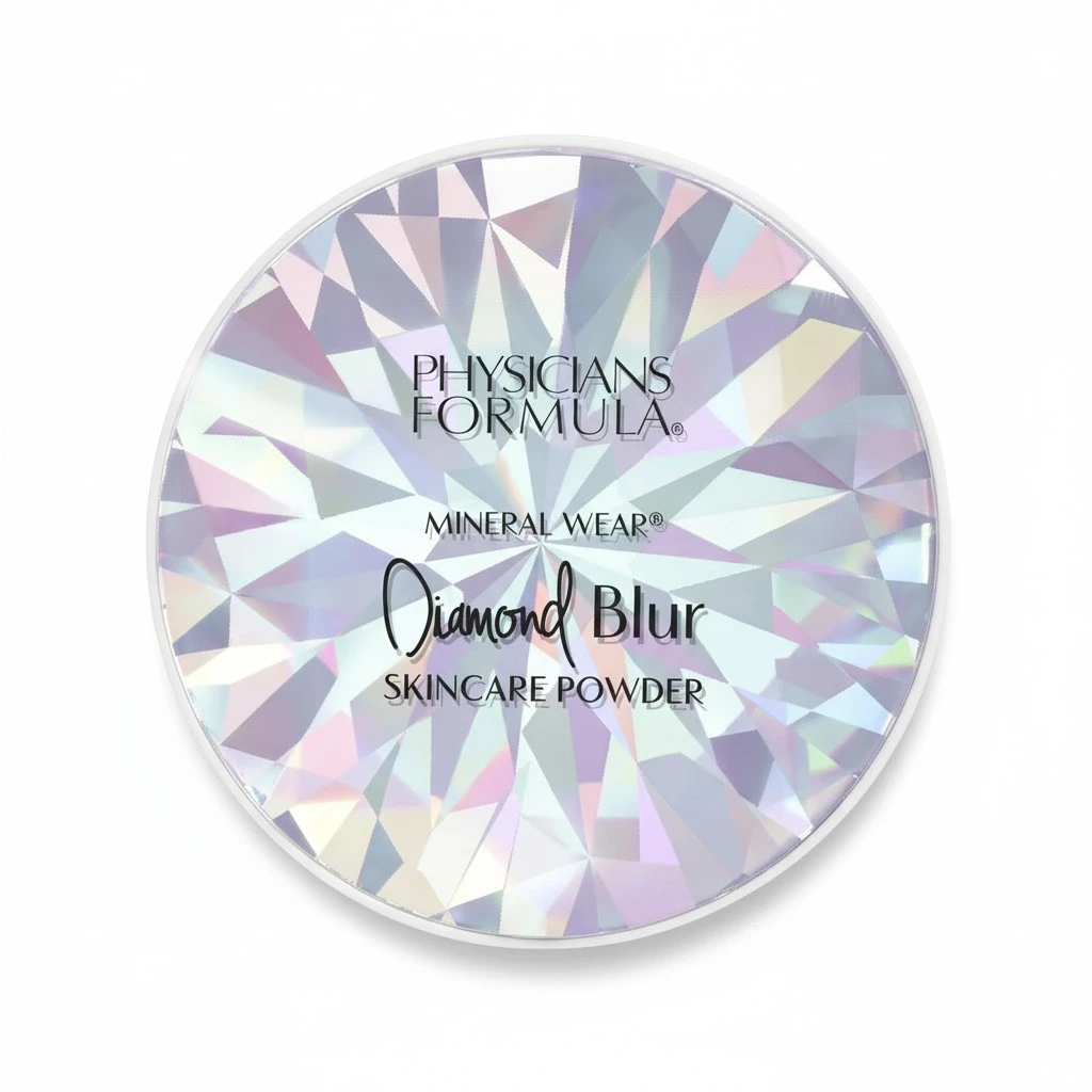 Physicians Formula Mineral Wear®Diamond Blur Skincare Cushion Powder, Blurring & Pore Diffusing Long Lasting Matte Finish Face Powder, Talc-Free- Translucent