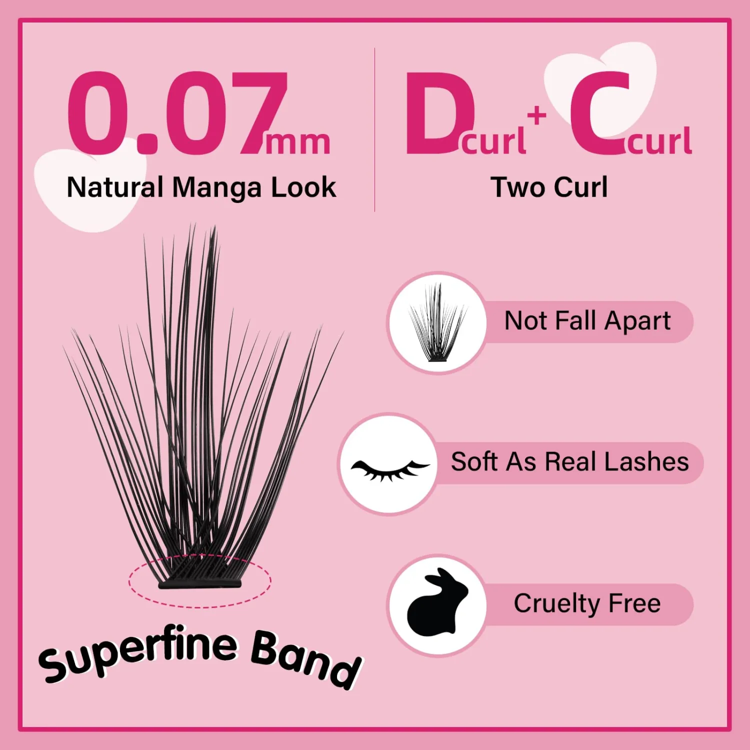 280 Pcs Individual Lashes 40D Mixed Lash Clusters Devil Style Lashes That Look Like Eyelash Extensions Wispy Lashes DIY Individual Lashes At Home (40D-C-8-16mix,Manga)