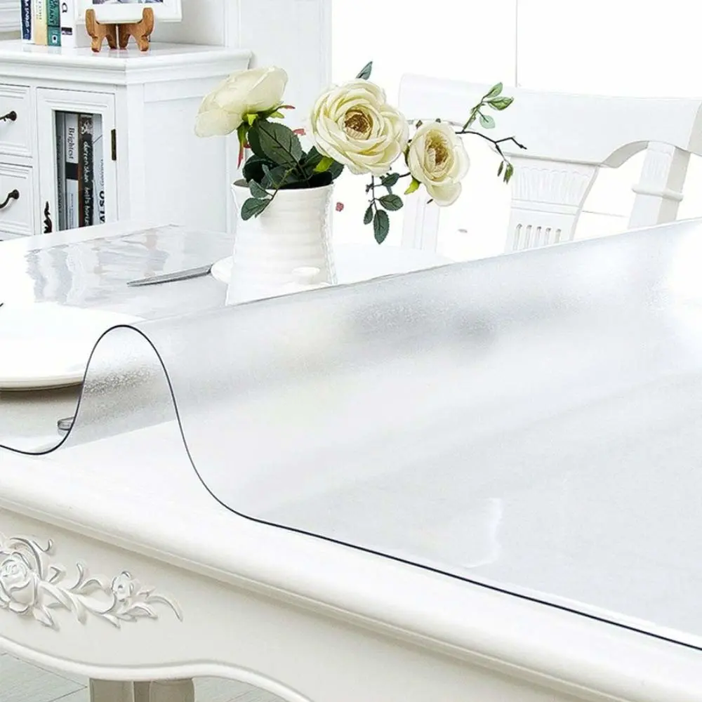 Custom 18 x 46 Inch Frosted Desk Cover Protector, 1.5mm Thick Plastic Desk Pad, Frosted Desk Protector, Desk Mat on top of Desk, Table Cover Protector for Coffee Table, Sofa Table, Media Stand
