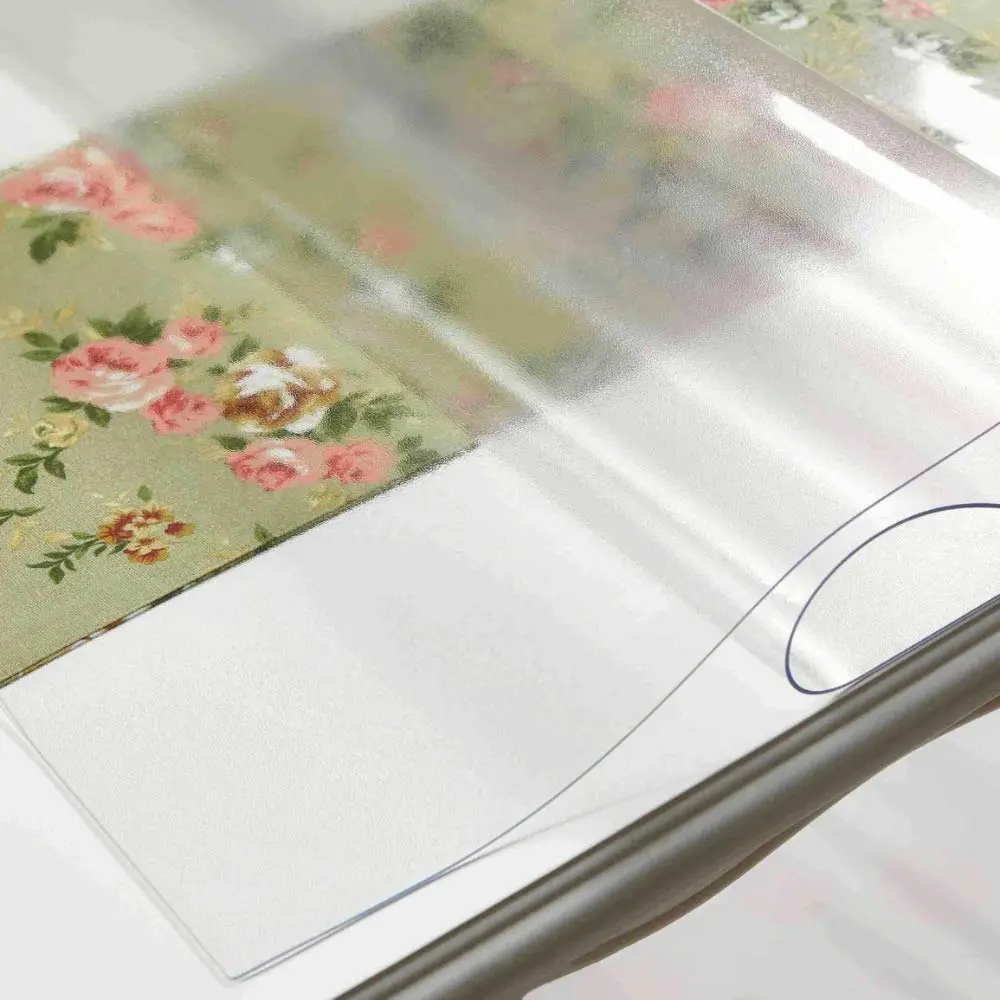 Custom 18 x 46 Inch Frosted Desk Cover Protector, 1.5mm Thick Plastic Desk Pad, Frosted Desk Protector, Desk Mat on top of Desk, Table Cover Protector for Coffee Table, Sofa Table, Media Stand