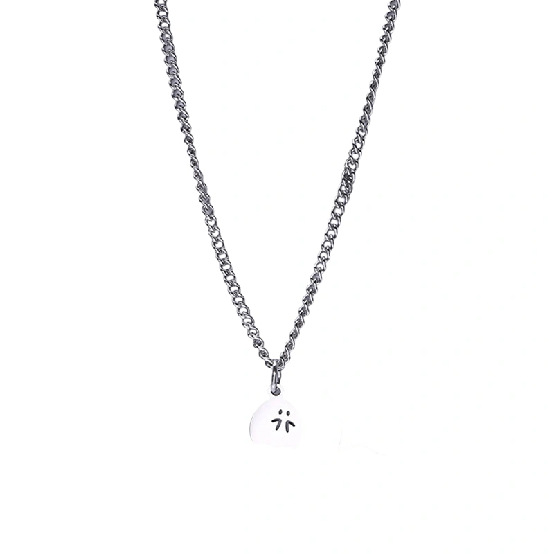 Couple Ghost Pendant Necklace for Women and Men Matching Necklaces