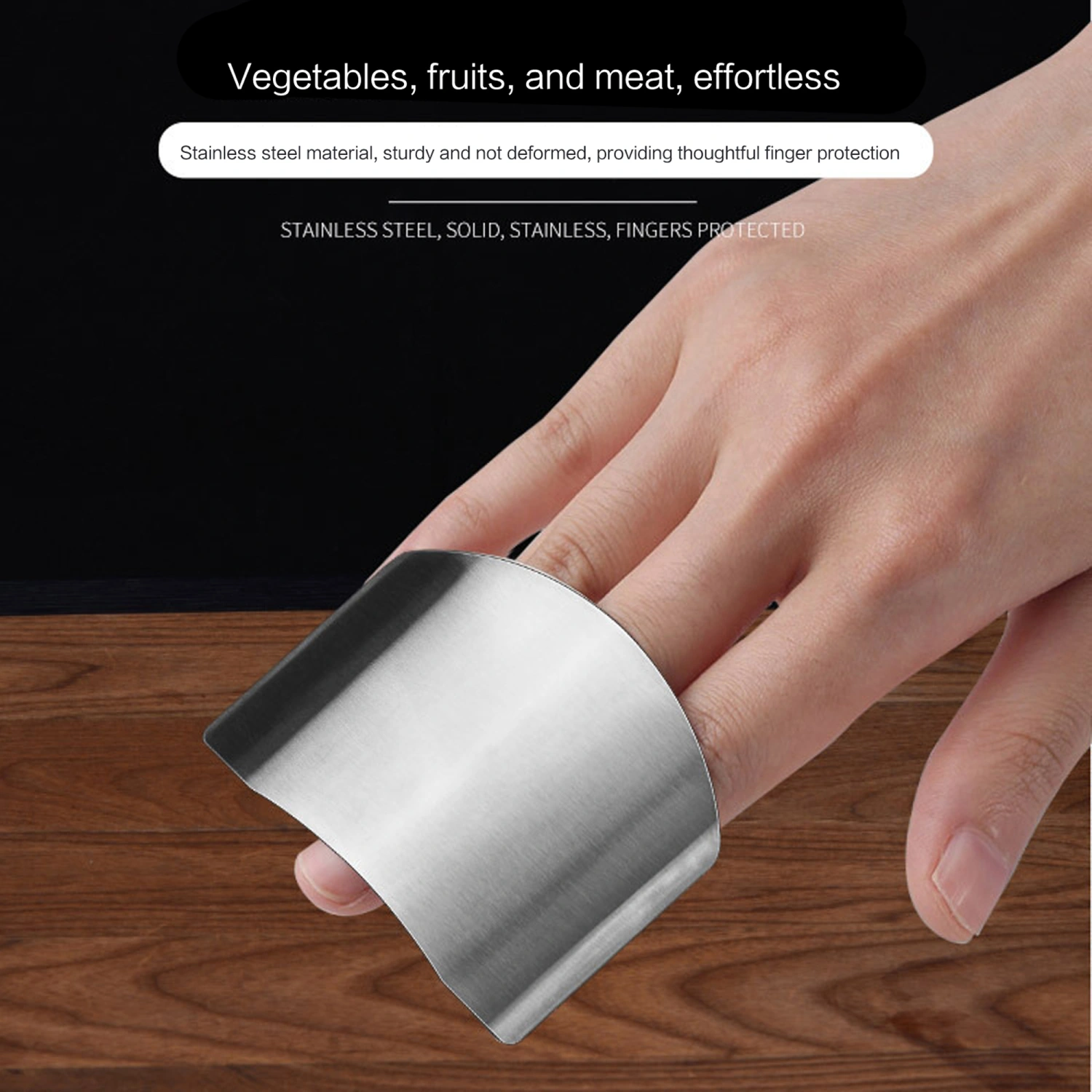 Stainless Steel Finger Guard Slicing Tool Finger Protector for Slicing