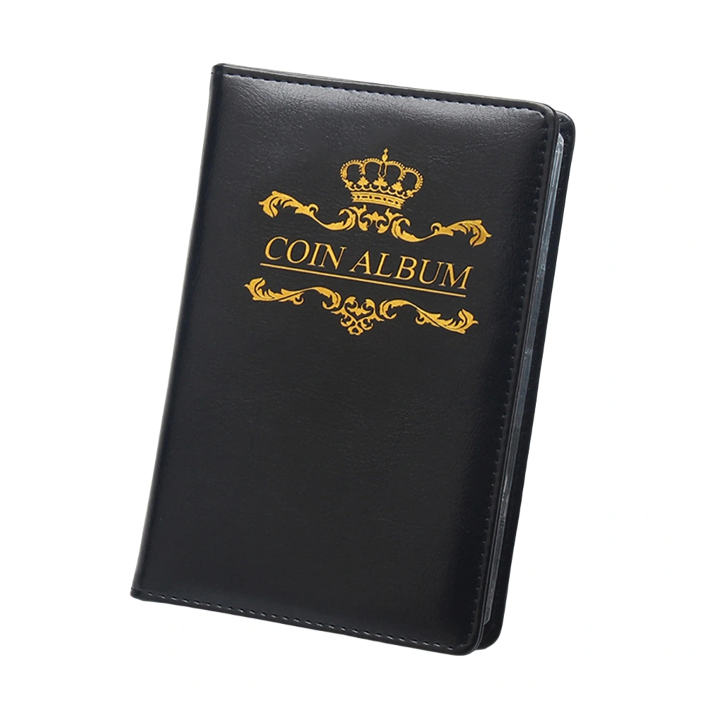 Coin Album, Vintage PU Leather Large Capacity Portable Collection Book