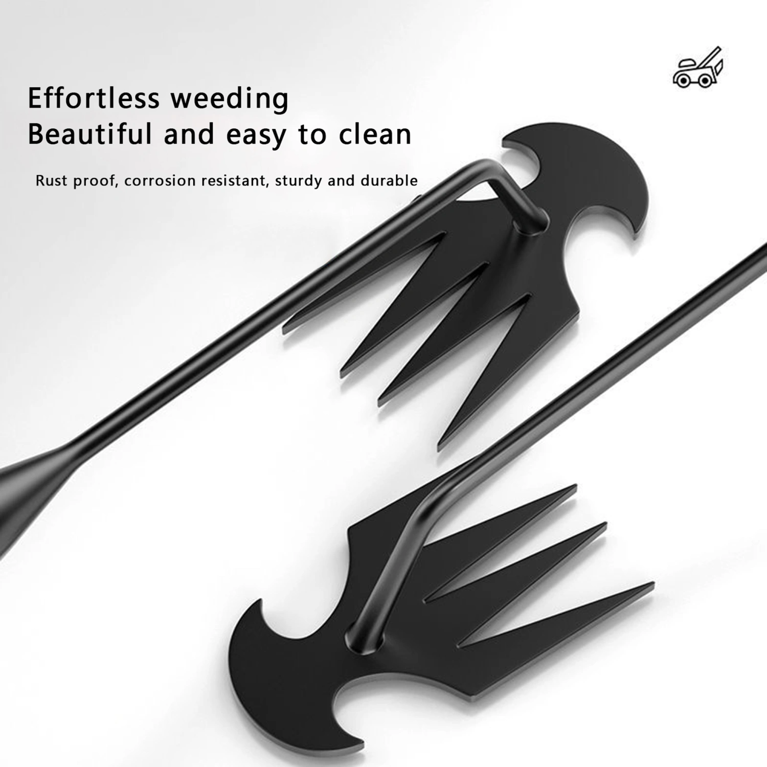 Small Garden Hand Rake Portable 4 Tines Garden Cultivator Tools