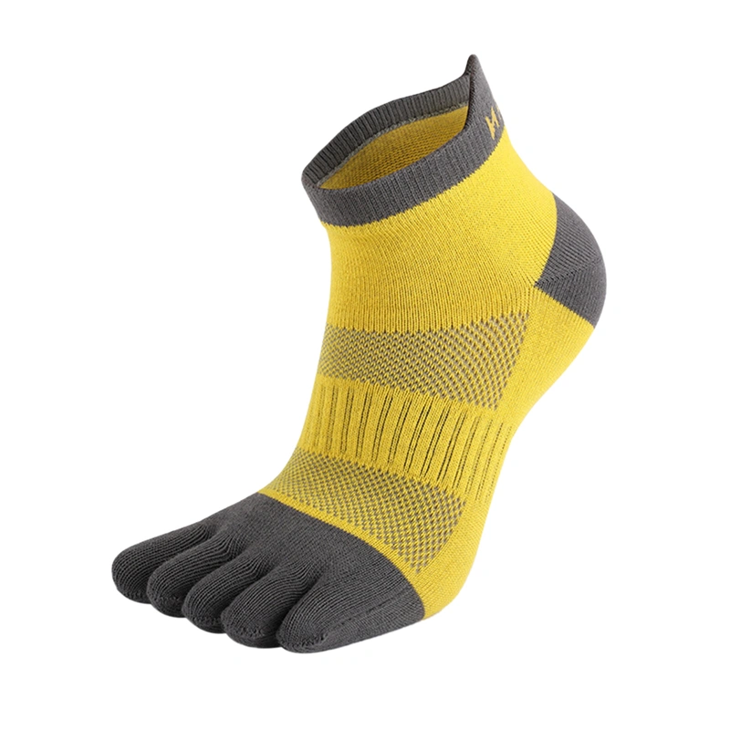 Breathable Moisture-Wicking Crew Ankle Five Fingers Athletic Socks 