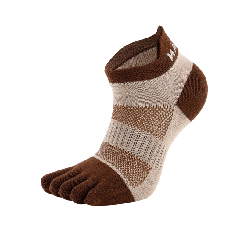 Breathable Moisture-Wicking Crew Ankle Five Fingers Athletic Socks 